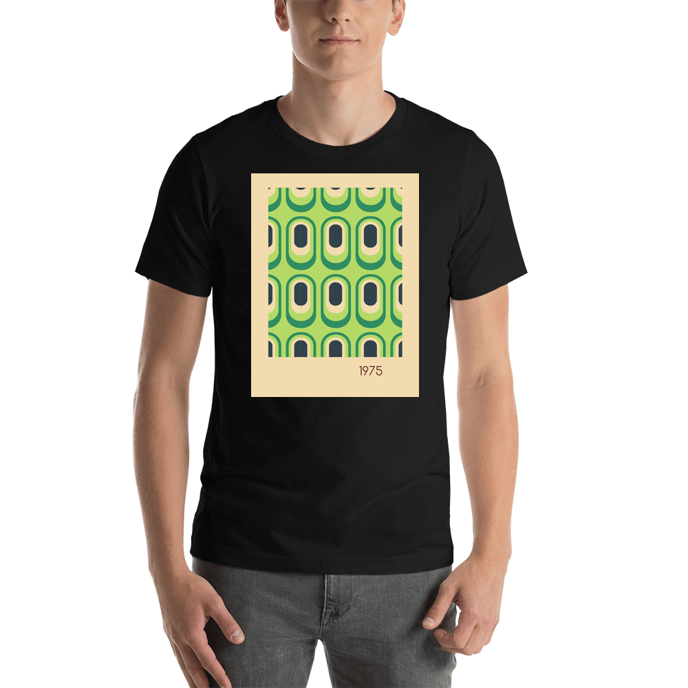 Personalized Retro T-Shirt - Black - Avocado - Shirt View