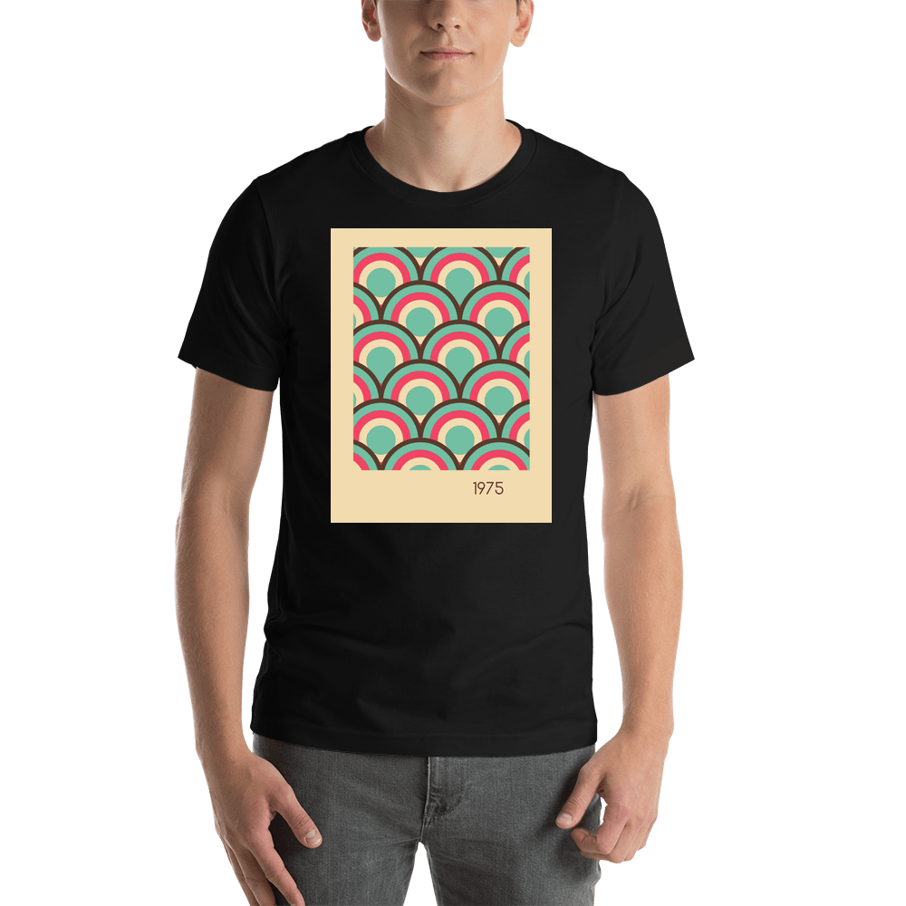 Personalized Retro T-Shirt - Black - Arches - Shirt View