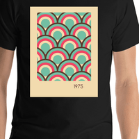 Thumbnail for Personalized Retro T-Shirt - Black - Arches - Shirt Close-Up View