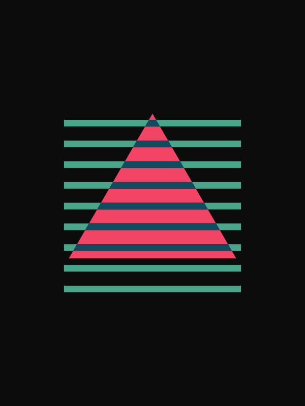 Retro T-Shirt - Black - Triangle - Decorate View