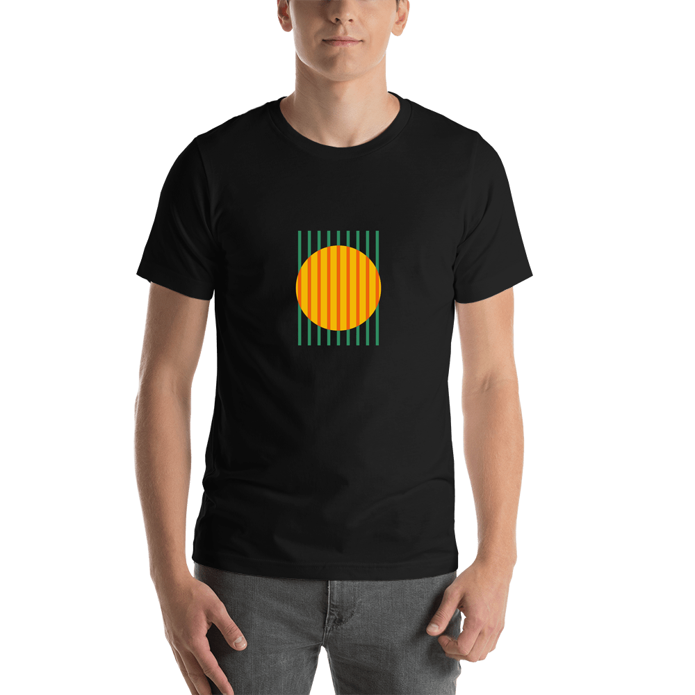 Retro T-Shirt - Black - Circle - Shirt View