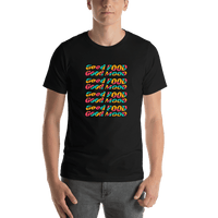 Thumbnail for Retro T-Shirt - Black - Good Food Good Mood - Shirt View