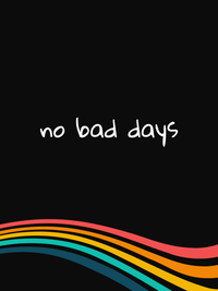 Thumbnail for Retro T-Shirt - Black - No Bad Days - Decorate View