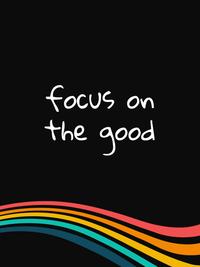 Thumbnail for Retro T-Shirt - Black - Focus on the Good - Decorate View