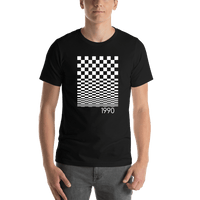 Thumbnail for Personalized Retro T-Shirt - Black - Checkered - Shirt View
