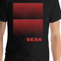 Thumbnail for Personalized Retro T-Shirt - Black - Long Spikes - Shirt Close-Up View