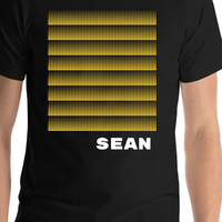 Thumbnail for Personalized Retro T-Shirt - Black - Short Spikes - Shirt Close-Up View