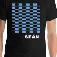 Thumbnail for Personalized Retro T-Shirt - Black - Checkered - Shirt Close-Up View