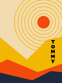 Thumbnail for Personalized Retro T-Shirt - Black - Sunset - Decorate View
