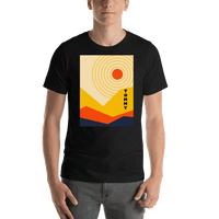 Thumbnail for Personalized Retro T-Shirt - Black - Sunset - Shirt View
