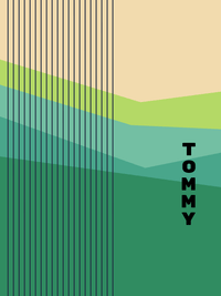 Thumbnail for Personalized Retro T-Shirt - Black - Mountain - Decorate View