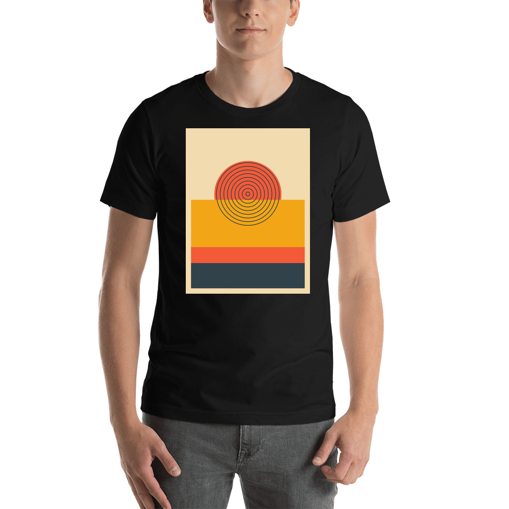 Retro T-Shirt - Black - Landscape - Shirt View