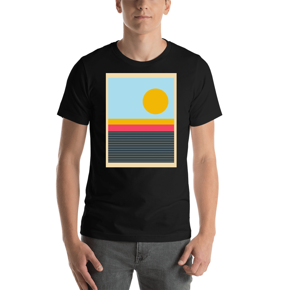 Retro T-Shirt - Black - Landscape - Shirt View