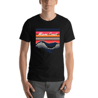 Thumbnail for Personalized Retro T-Shirt - Black - Ocean Wave - Shirt View