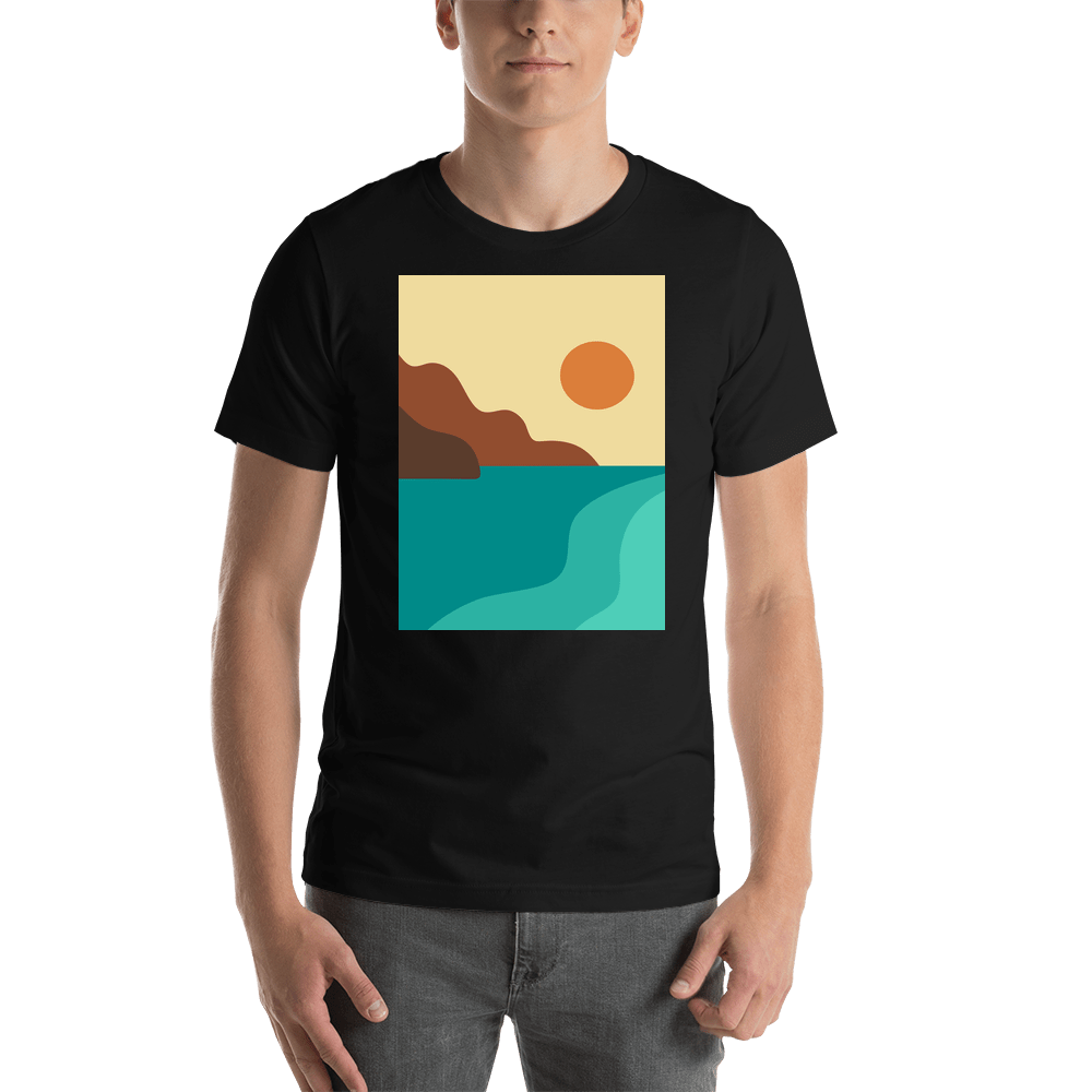 Retro T-Shirt - Black - The Great Outdoors - Shirt View