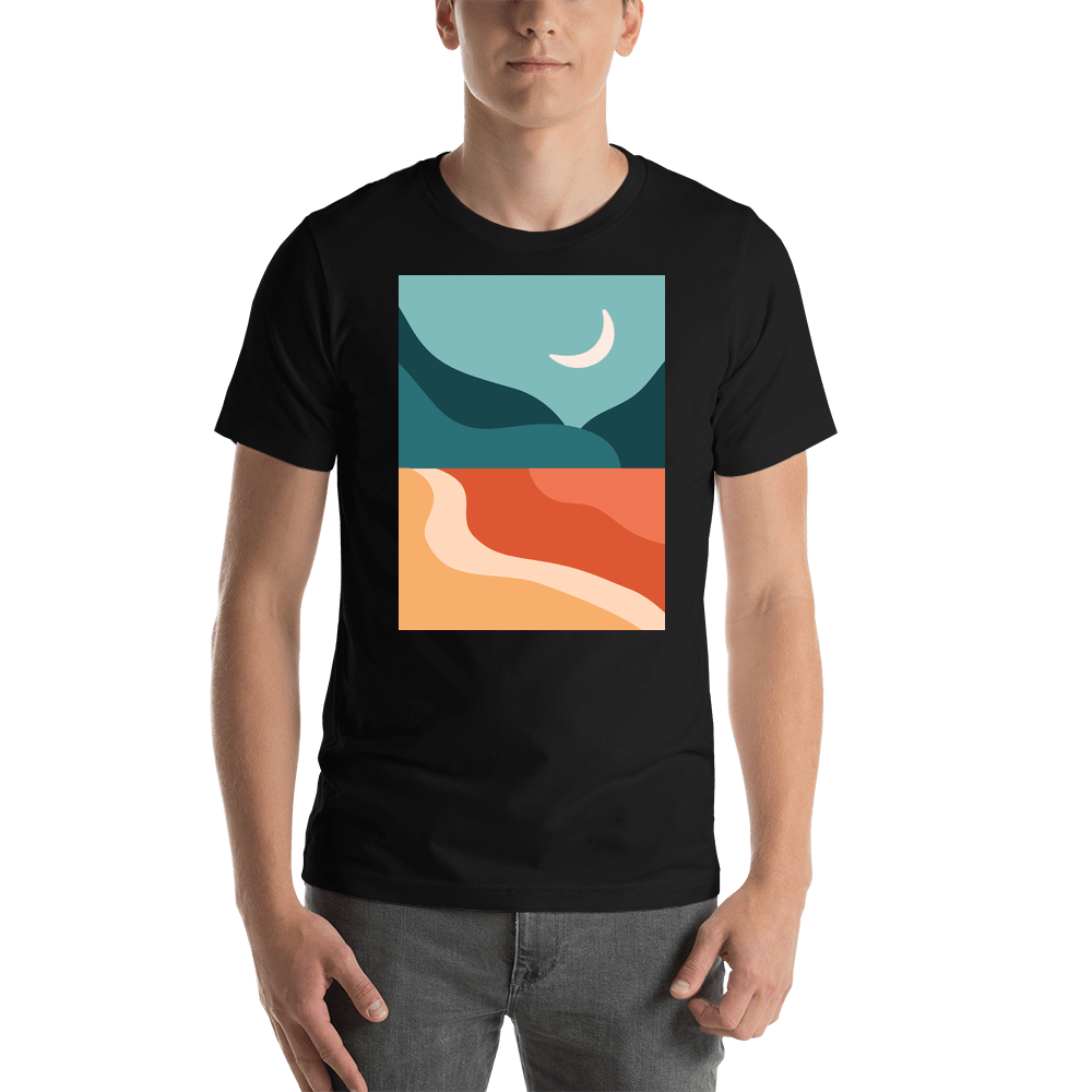 Retro T-Shirt - Black - The Great Outdoors - Shirt View