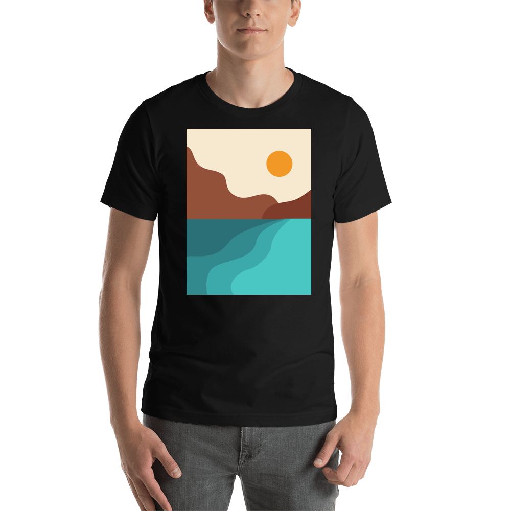 Retro T-Shirt - Black - The Great Outdoors - Shirt View