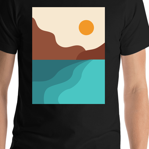 Retro T-Shirt - Black - The Great Outdoors - Shirt Close-Up View