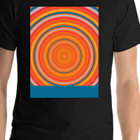 Thumbnail for Retro T-Shirt - Black - Circles - Shirt Close-Up View