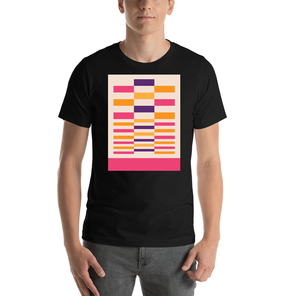 Retro T-Shirt - Black - Checkered - Shirt View