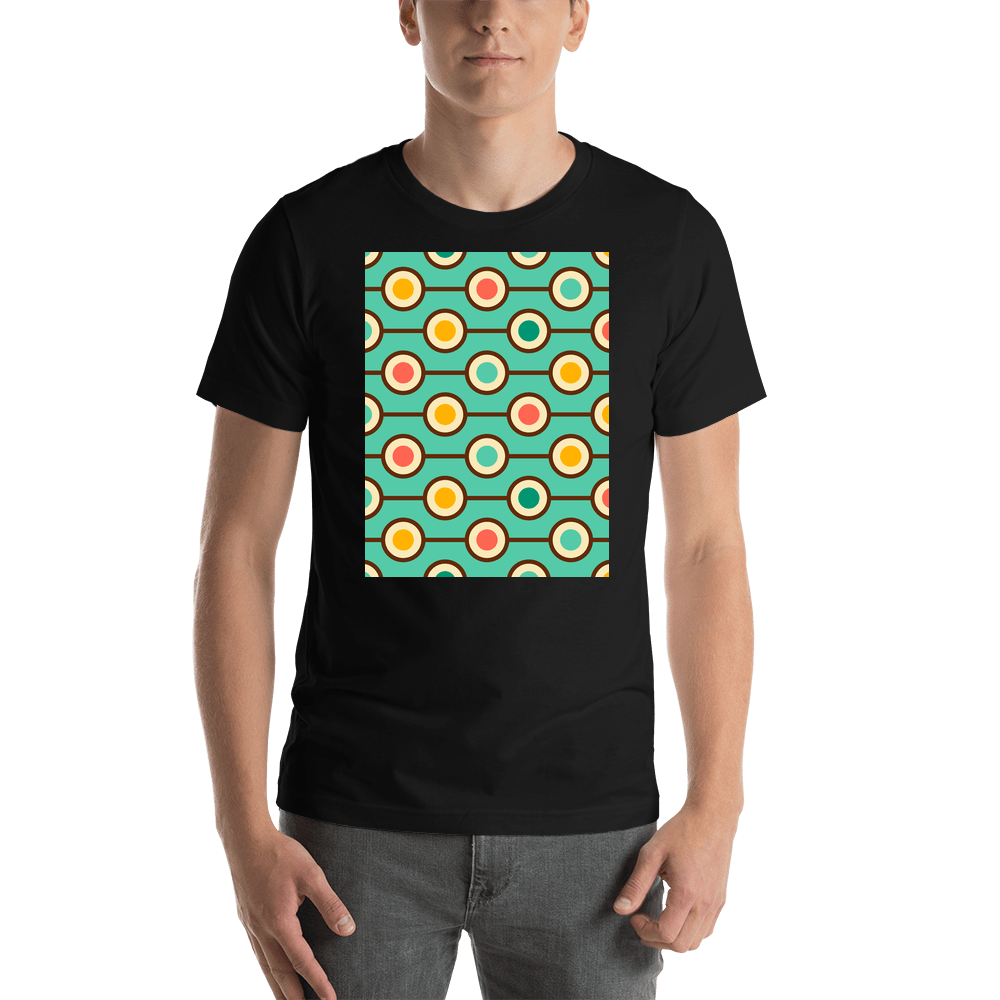 Retro T-Shirt - Black - Retro Dots - Shirt View