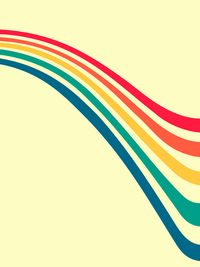 Thumbnail for Retro T-Shirt - Black - Rainbow - Decorate View