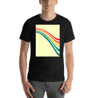 Thumbnail for Retro T-Shirt - Black - Rainbow - Shirt View