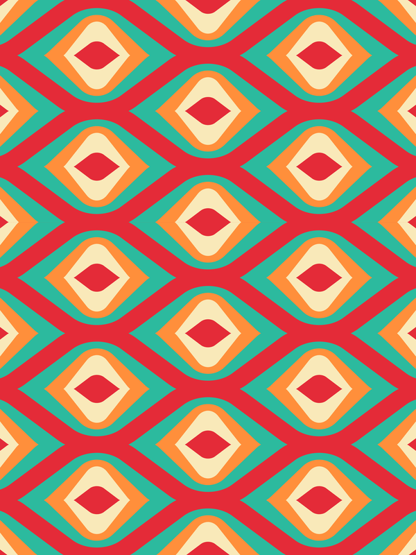 Retro T-Shirt - Black - Geometric - Decorate View