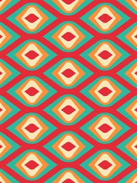 Thumbnail for Retro T-Shirt - Black - Geometric - Decorate View