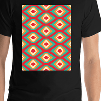 Thumbnail for Retro T-Shirt - Black - Geometric - Shirt Close-Up View