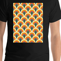 Thumbnail for Retro T-Shirt - Black - Arches - Shirt Close-Up View