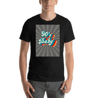 Thumbnail for Retro T-Shirt - Black - 90's Baby - Shirt View