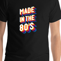 Thumbnail for Retro T-Shirt - Black - Made in the 80's - Shirt Close-Up View