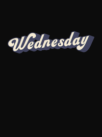 Thumbnail for Retro T-Shirt - Black - Wednesday - Decorate View