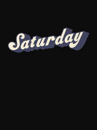 Thumbnail for Retro T-Shirt - Black - Saturday - Decorate View