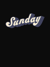 Thumbnail for Retro T-Shirt - Black - Sunday - Decorate View
