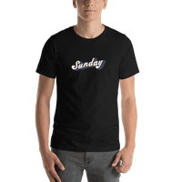 Thumbnail for Retro T-Shirt - Black - Sunday - Shirt View