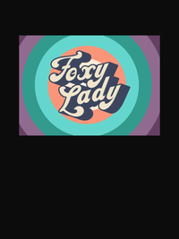 Thumbnail for Retro T-Shirt - Black - Foxy Lady - Decorate View