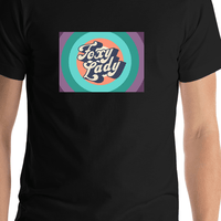 Thumbnail for Retro T-Shirt - Black - Foxy Lady - Shirt Close-Up View