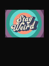 Thumbnail for Retro T-Shirt - Black - Stay Weird - Decorate View