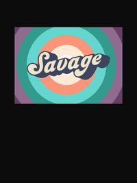 Thumbnail for Retro T-Shirt - Black - Savage - Decorate View
