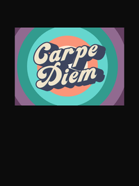 Thumbnail for Retro T-Shirt - Black - Carpe Diem - Decorate View