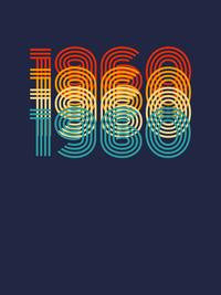 Thumbnail for Retro T-Shirt - Navy Blue - 1960 - Decorate View
