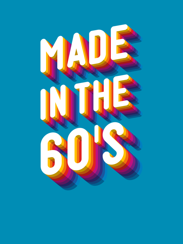 Retro T-Shirt - Aqua - Made in the 60's - Decorate View