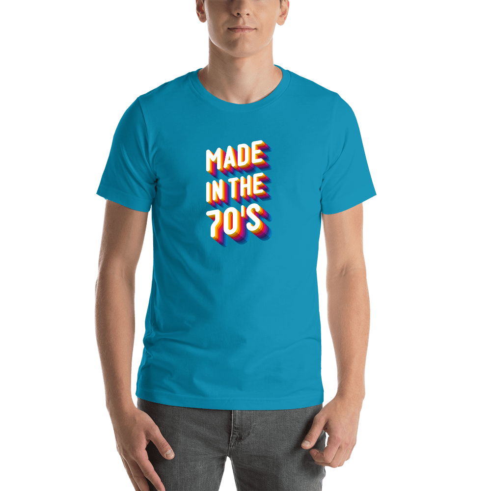Retro T-Shirt - Aqua - Made in the 70's - Shirt View