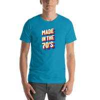 Thumbnail for Retro T-Shirt - Aqua - Made in the 70's - Shirt View
