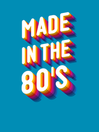 Thumbnail for Retro T-Shirt - Aqua - Made in the 80's - Decorate View