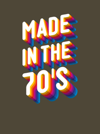 Thumbnail for Retro T-Shirt - Army - Made in the 70's - Decorate View