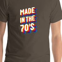 Thumbnail for Retro T-Shirt - Army - Made in the 70's - Shirt Close-Up View
