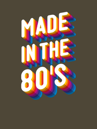 Thumbnail for Retro T-Shirt - Army - Made in the 80's - Decorate View